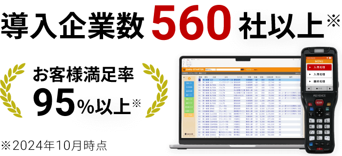 導入企業数560社以上　お客様満足率95%以上