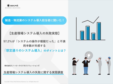 【生産現場システム導入の失敗実態】
「想定通りのシステム導入」のポイントとは？