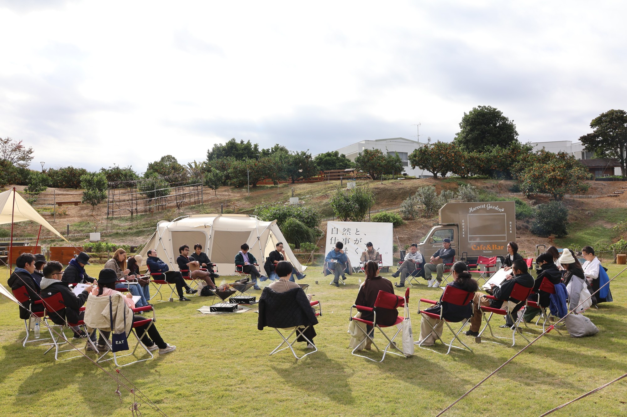 アウトドア研修の様子（ヤマハ発動機様）