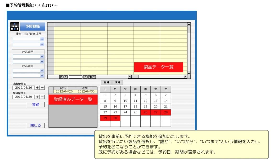 予約管理機能＜＜次STEP＞＞